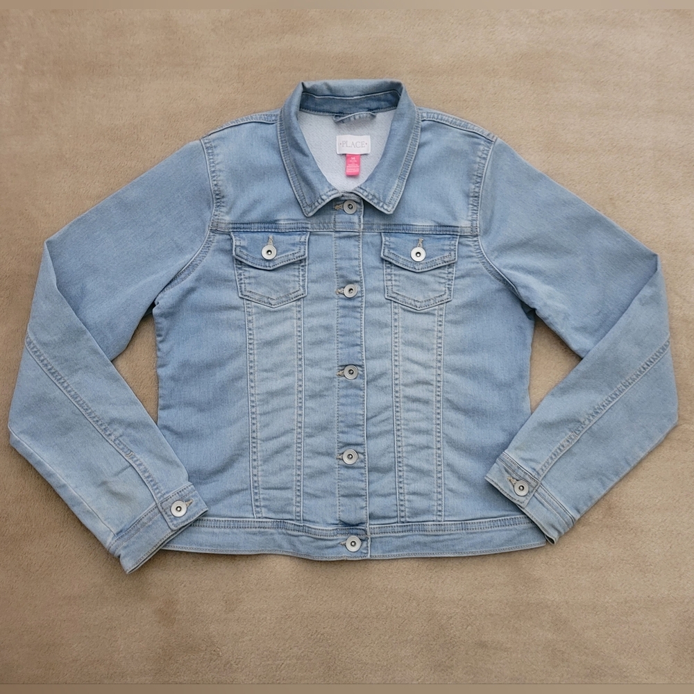 The Children's Place Girl's Soft Stretch Denim Jacket Size 14
